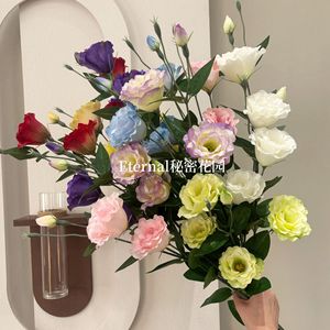 Bouquet de Lisianthus Artificiels Secret Garden Multicolore en Plastique et Tissu pour Décoration Florale d'Intérieur - Product Image 1