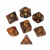 Vente en gros de dés de jeu de rôle Starry Galaxy, ensemble de 7 dés pour les jeux de table DND RPG