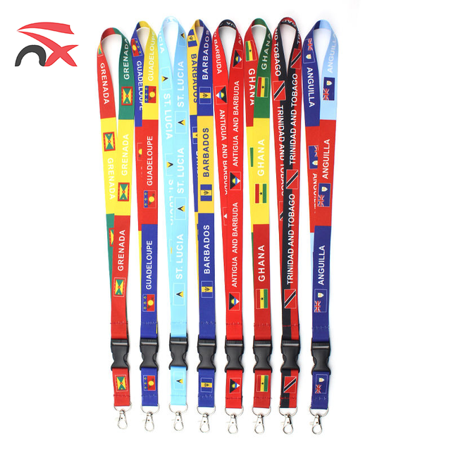 Wholesale 2026 Promotional Customized Versatile Accessory Country Flag Design Phone Lanyards for Mobile Phones
