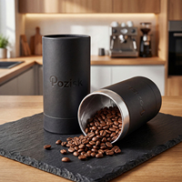 Boîte cylindrique personnalisée en carton kraft écologique, fabriquée à la main, recyclable, avec logo imprimé, pour aliments, café et boissons