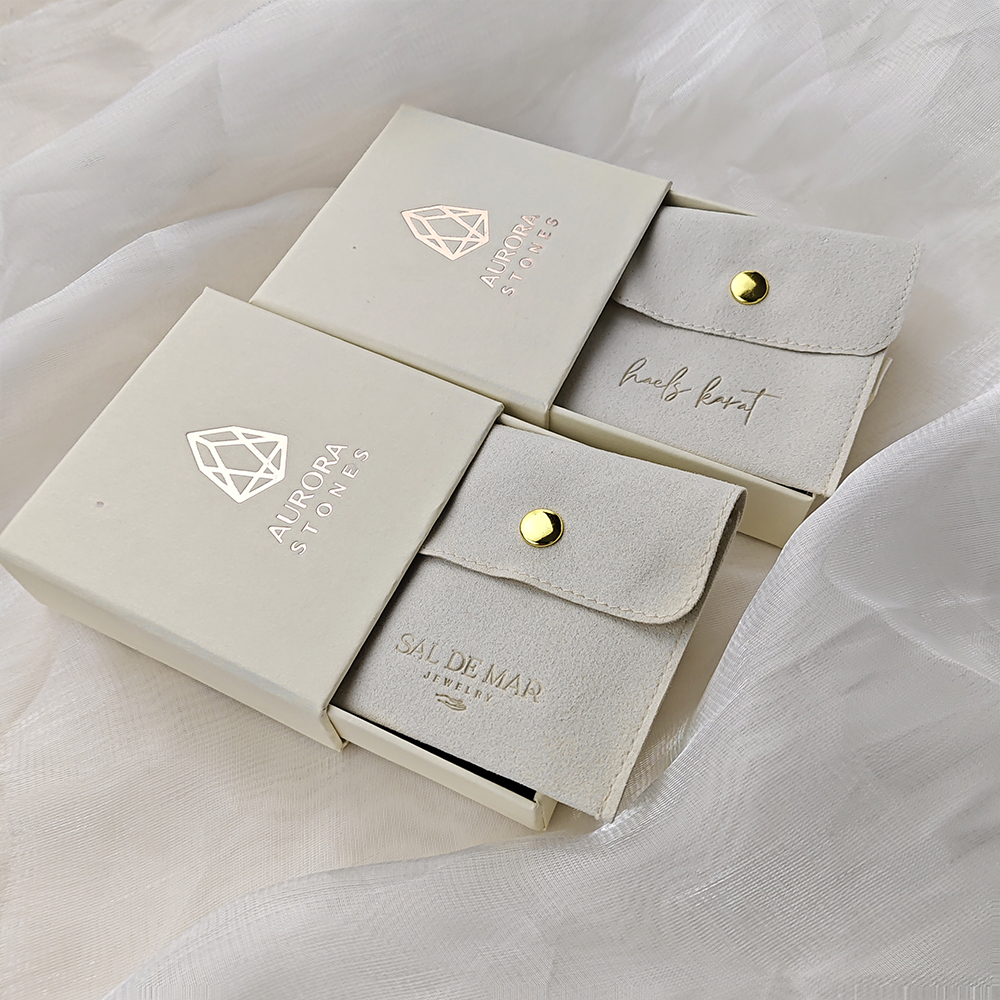 Reusable Snap Button Envelope Pouch | Elegant Jewelry Packaging with Protective Design