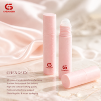 Flacon roll-on vide en PP rose mat personnalisé pour crème contour des yeux, huile parfumée, senteurs de créateur, déodorant en plastique avec bille roulante
