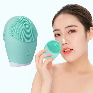 Custom Beauty Products Face Care Silicone Electric Facial Deep Cleansing Wash Brush Vibrating Face Brush For Women