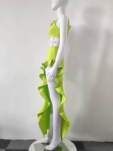 Bettergirl 2026 Nuovo Abito <span class=keywords><strong>Lungo</strong></span> <span class=keywords><strong>Verde</strong></span> <span class=keywords><strong>con</strong></span> Paillettes Senza Spalline, <span class=keywords><strong>Vestito</strong></span> da Festa <span class=keywords><strong>con</strong></span> <span class=keywords><strong>Spacco</strong></span> e Fascia - Product Image 4