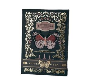 A7 Gold 3D Butterfly Embossed Fashion <b>Journal</b> Notebook Hardcover Writing Diary with Paper Cover Thread Sewing Binding - Product Image 1