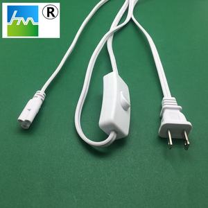 สายไฟกระแสสลับ T5 125โวลต์สีขาวที่สามารถปรับแต่งสีได้พร้อมสวิตช์304เป็นปลั๊กมาตรฐาน IEC 1.5ม. สำหรับเครื่องใช้ในบ้าน - Product Image 5