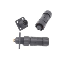 AOHUA 5PIN Connecteur étanche Connexion M12 Câble 22/24 AWG 5A Fil à panneau à souder Fiche mâle femelle pour LED