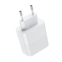 Chargeur mural rapide GaN 20W, prise EU, port Type-C simple et double port A+C, adaptateur secteur certifié CE FCC UKCA pour téléphone portable