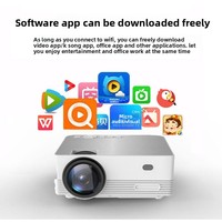 Projecteur LED/CRT portable sans fil WIFI Android Q6H 1080P HD pour la maison et le bureau, garantie de 30 jours