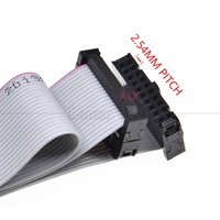 Cable plano IDC personalizado de 6P, 8P, 10P, 14P, 16P, 20P, 26P, 34P, 40P con paso de 1.27mm, 1.0mm, 2.0mm, 2.54mm