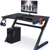 Bureau de jeu réglable au meilleur prix pour PC Conception de profondeur d'échantillon gratuit avec ensemble de chaises pliables en métal et en plastique