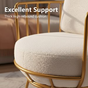 Offre Spéciale chaise occasionnelle moderne luxe nordique unique loisirs canapé Accent chaises velours métal baril <span class=keywords><strong>fauteuil</strong></span> pour salon - Product Image 4