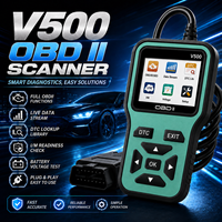 Escáner de Automóviles V500 OBDII EOBD, Lector de Códigos de Error del Motor con Datos en Tiempo Real, Consulta de DTC, Verificación de Voltaje de Batería y Revisión de Diagnóstico