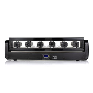 Barre laser à faisceau large Ectech 12W RGB, éclairage professionnel pour DJ, scène, club, avec 6 têtes <span class=keywords><strong>mobiles</strong></span>, mode de contrôle DMX512, culot E27 - Product Image 4