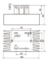 Pont redresseur monophasé QL 60A 1600V, diode de pont redresseur monophasé 60A 100A 150A 200A