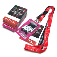 Expédition rapide, impression couleur intégrale en usine, carte VIP, badge d'identification pour événements, cordon personnalisé, badges d'événements avec cordons.