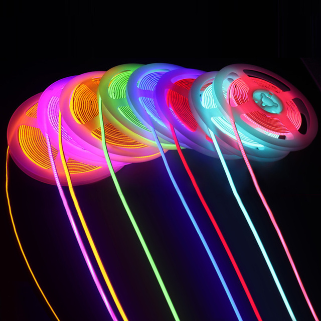 Hot Sell Ultra-narrow 2.7mm 5W 480pcs LED Low Voltage Light Strip Car Decoration Atmosphere Light Flexible COB Light Strip