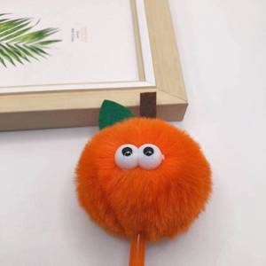 Soododo caliente creativo estilo coreano naranja felpa bolígrafo distintivo dibujos animados cepillo pluma transfronterizo lápices estándar - Product Image 5