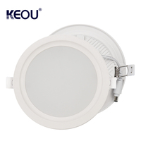 KEOU Éclairage de plafond à panneau rond ultra fin 9W 12W 18W 24W 36W Led
