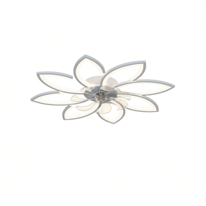 Ventilatore da Soffitto LED Moderno da 35,4 Pollici con Telecomando, Motore DC a 6 Velocità, Montaggio a Filo, Luce Bianca, 3 Temperature di Colore - Product Image 1