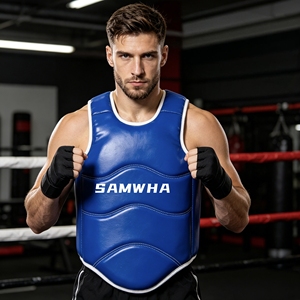 Protector de Pecho y Cintura para <span class=keywords><strong>Boxeo</strong></span>, Taekwondo, Karate, Sanda, OEM, para Adultos y Niños, MMA, <span class=keywords><strong>Material</strong></span> PU, para Todas las Estaciones - Product Image 6