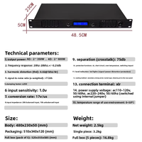 Amplificateur de puissance numérique BHA M23 Classe D 1U 600W*2 4Ω Système audio stéréo KTV Conférence Maison Double canal Prix de gros OEM
