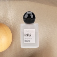 Flacon pulvérisateur de parfum carré en verre 30/50 ml avec bouchon à vis, portable, pour cosmétiques, couleur personnalisée, sans diffuseur à roseaux, vide