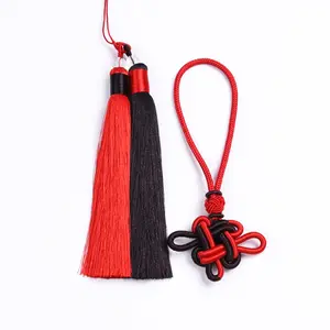 Two Color Hanging Rope Silk Tassels Chinese Knot DIY Curtain Clothes Bag Craft Supplies Tassel Pendant Decorative Tassel OEM