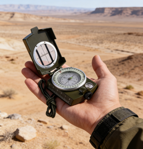 Brújula Táctica con Cordón para Aventuras, Emergencias, Kit de Supervivencia, Orientación y Preparación - Product Image 2