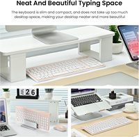 Cimetech Pink Slient mengetik ultra-tipis desain ramping 2.4GHz Wireless Keyboard Mouse Combo untuk rumah kantor PC Laptop