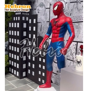 Statua in Resina a Grandezza Naturale di Personaggio dei Cartoni Animati, Scultura in Vetroresina di <span class=keywords><strong>Spiderman</strong></span> a Grandezza Naturale per Casa - Product Image 3