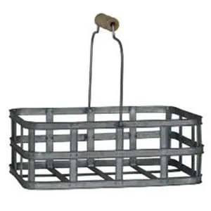 Caddy rectangulaire à lattes en aluminium étanche Design léger Art déco forme carrée support de porte boîte de rangement extérieure en métal - Product Image 5