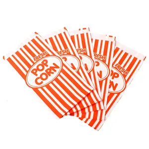 Microwave Popcorn Food Grade Foldable With Your Own Logo And Popcorn Kraft Bread America Snacks Takeaway Packing Paper Bag