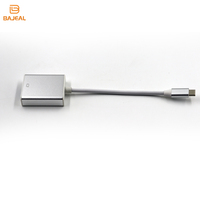 Kabel Adaptor USB 3.1 Tipe C ke VGA Definisi Tinggi 1080P Aluminium Grosir Kustom untuk PC Laptop TV Box