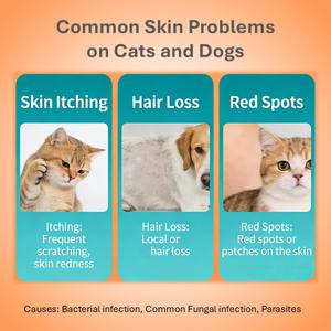 Shampoo pour animaux de compagnie anti-démangeaisons, écologique, à base d'extraits naturels, 252 ml, pour chiens, chats et autres animaux – Anti-fongique, réduit l'inflammation et la perte de poils - Product Image 4