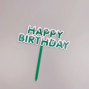 Decoración para Fiestas, Adorno Acrílico Colorido para Pastel, Artículos para Cumpleaños - Product Image 6