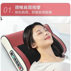 Portable dos soutien lombaire pétrissage oreiller masseur <span class=keywords><strong>coussin</strong></span> électrique chaleur cou épaule Shiatsu Massage oreiller - Product Image 3