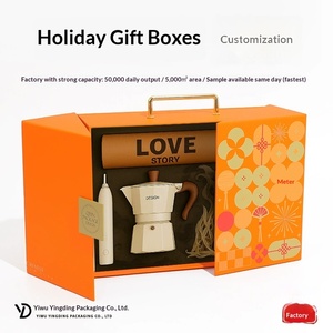 Custom <b>Gift</b> <b>Boxes</b> with Handles Double-Open Design <b>for</b> Holidays Personalized Printing <b>Empty</b> Packaging - Product Image 3