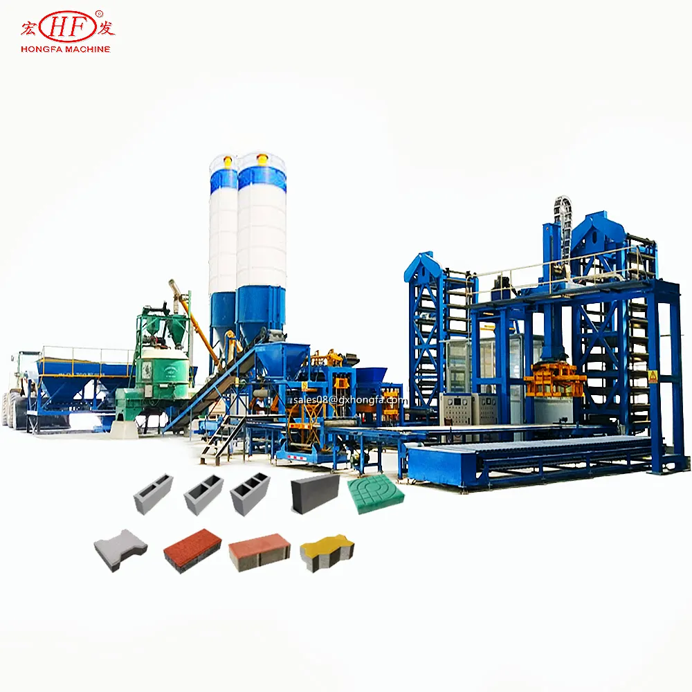 Full Automatic Bricks Plant with Cuber and Pallets Recycle System Concrete Paver Machine Block Production Line Equipment