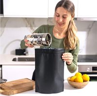 Sachet Doypack Personnalisé Imprimé avec Fermeture Zip Refermable pour Emballage Alimentaire de Grains de Café, Snacks et Bonbons