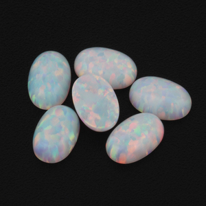 Promozioni 3x4mm a 8x10mm Cabochon ovale a dorso piatto pietra opale bianca per la creazione di gioielli - Product Image 3
