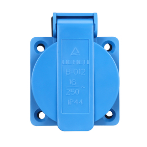 Nante <span class=keywords><strong>IP44</strong></span> 16A 220-240V công nghiệp Châu Âu ổ cắm 2P 2pin nylon màu xanh duy nhất giai đoạn 2 AC cửa hàng dân cư/đa năng cắm - Product Image 3