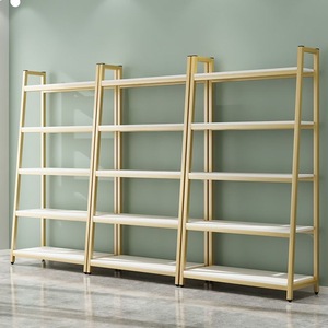 2025 Model Light Luxury Simple Landing Living Room Shelf Wall Shelf Office <b>Small</b> Bookshelf Trapezoidal Storage Shelf - Product Image 3