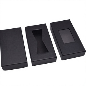 Boîtes d'emballage en carton recyclable les plus vendues avec couvercles transparents à finition brillante et doublure en éponge pour coffrets cadeaux de nœuds papillon - Product Image 3