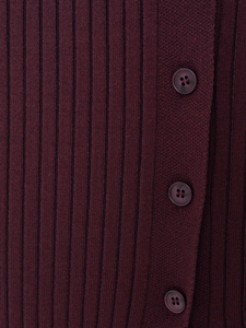 Premium all'ingrosso monopetto colletto abbottonato sensuale ed elegante abito lungo in maglia Slim-Fit - Product Image 6