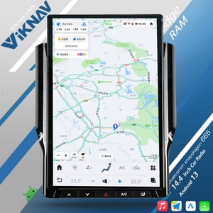 เครื่องเล่นมัลติมีเดียติดรถยนต์ระบบ Android 13 ขนาด 14.4 นิ้ว พร้อมระบบนำทาง GPS รองรับ 4G LTE Wireless Carplay สำหรับรถยนต์ Dodge RAM ปี 2019-2022 - Product Image 2