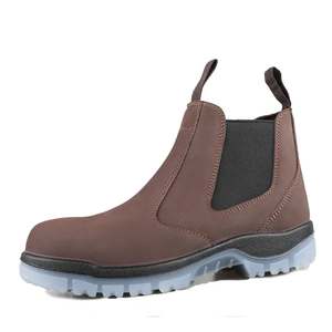 Hot Sell Nubuk Upper Fiberglas Toe Sicherheits schuhe Isolierung Tpu Außen sohle KEINE Spitze Chelsea Arbeits stiefel Sicherheit Israel - Product Image 1