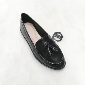 黑色pu材质简约时尚新款女士平底鞋舒适柔软女平底鞋