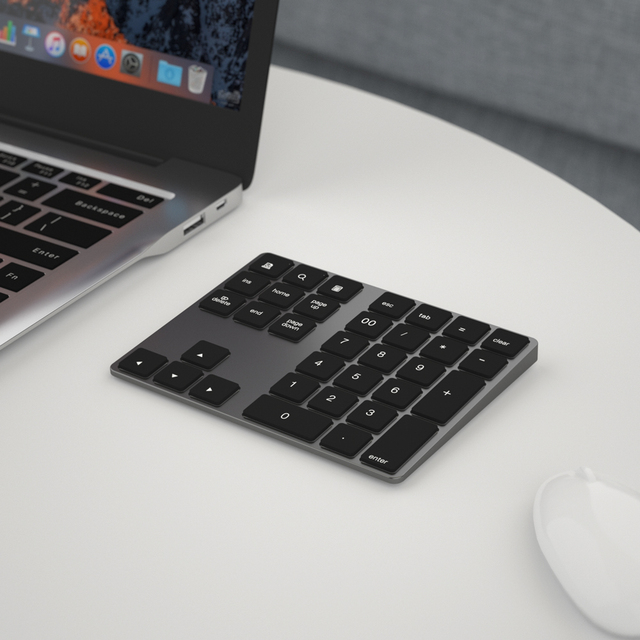 Bluetooth Number Pad Wireless Numeric Keypad Numpad Portable Mini Financial Accounting Rechargeable Numeric Pad for Laptop