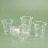 Gobelets en plastique jetables personnalisés 130/150/180/240cc Gobelets en plastique transparent Boîte de gobelets jetables en PP